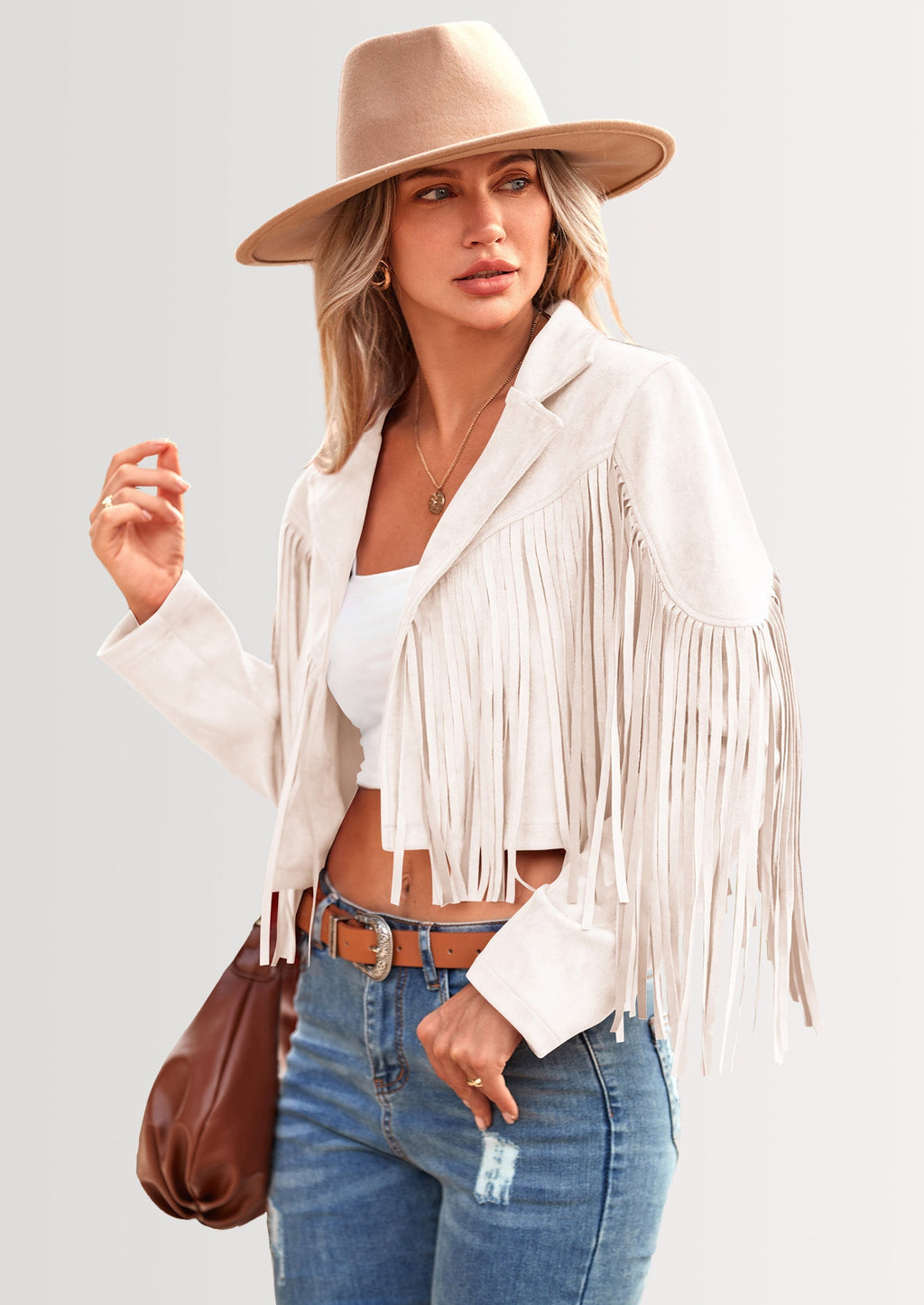 Chaqueta motera de gamuza