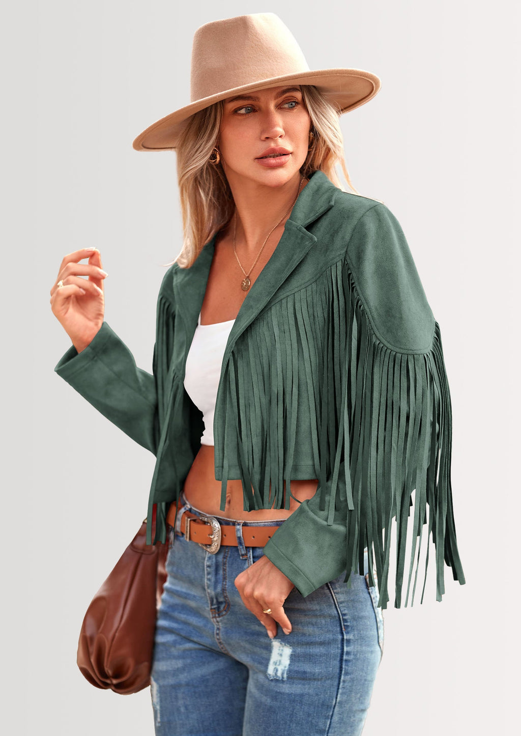 Chaqueta motera de gamuza