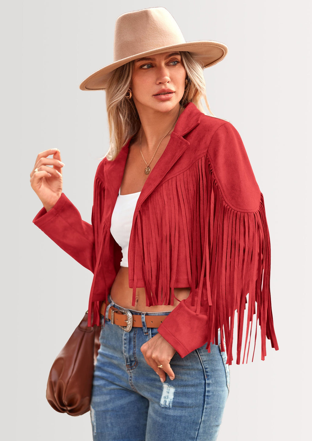 Chaqueta motera de gamuza