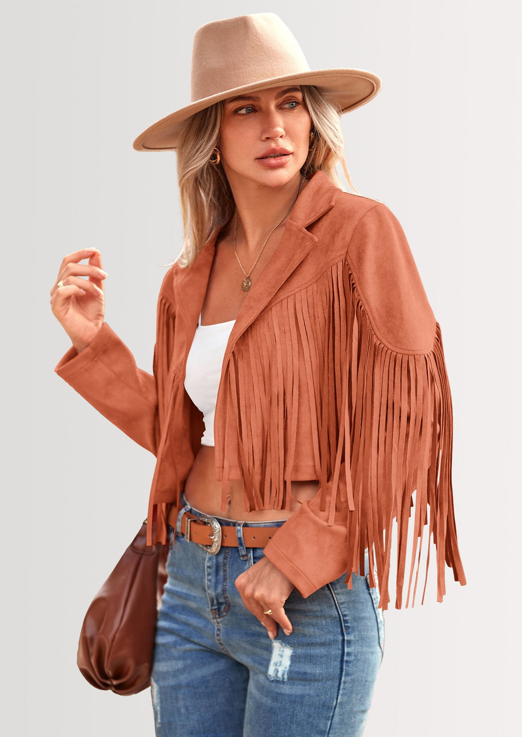 Chaqueta motera de gamuza