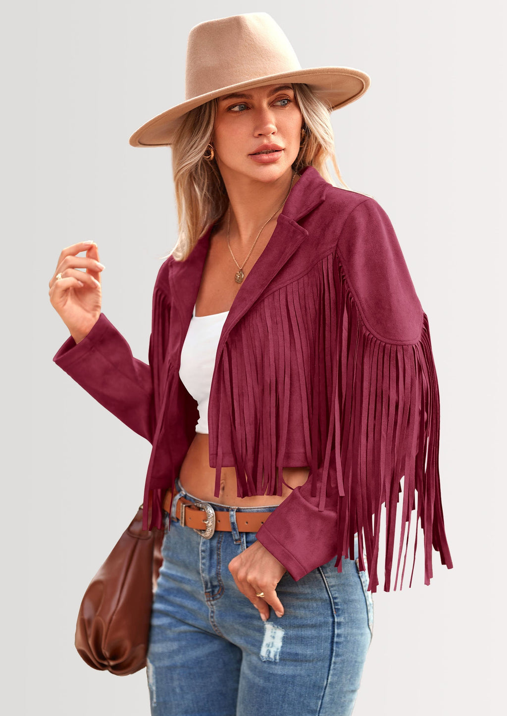 Chaqueta motera de gamuza