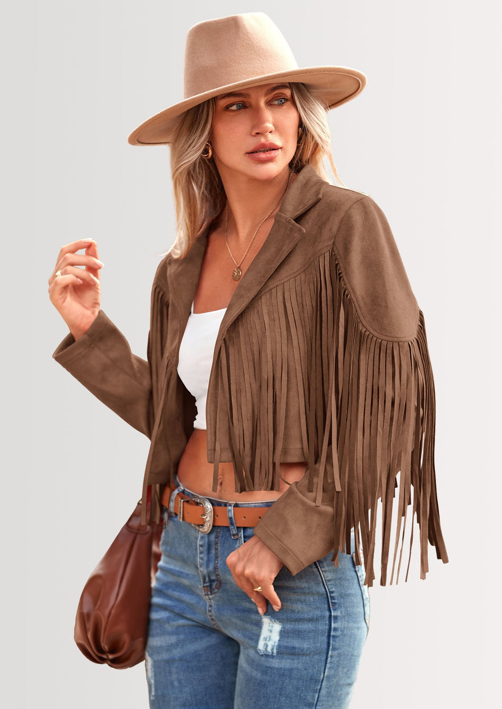 Chaqueta motera de gamuza
