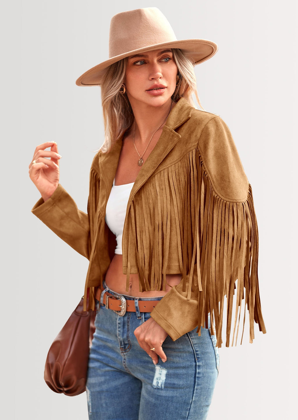 Chaqueta motera de gamuza