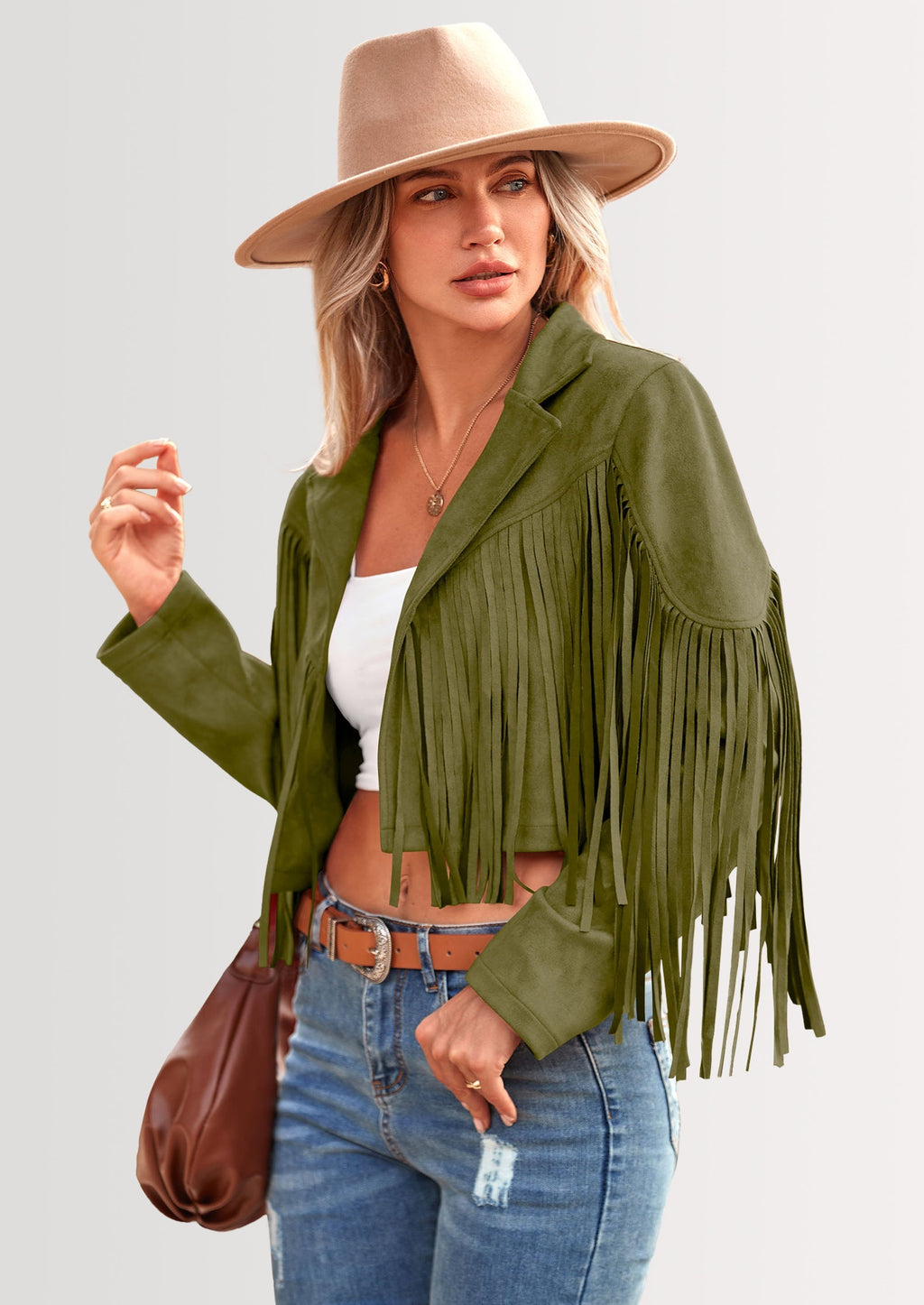 Chaqueta motera de gamuza