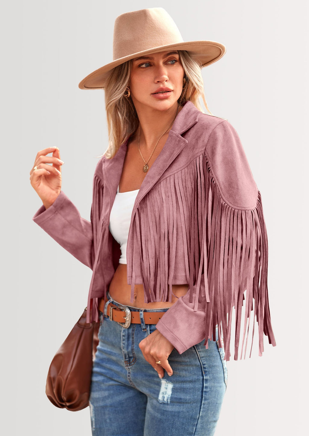 Chaqueta motera de gamuza