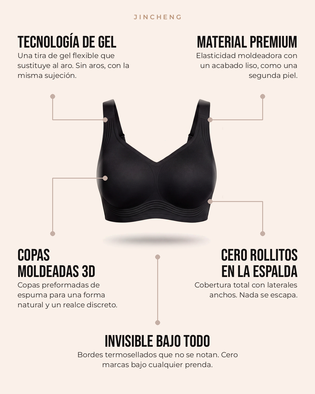 Sujetador segunda piel