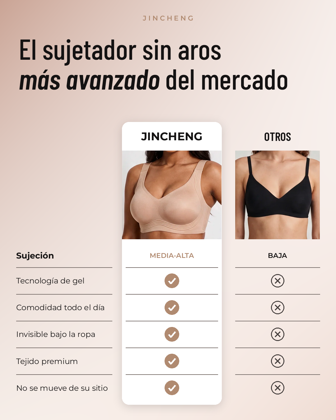 Sujetador segunda piel