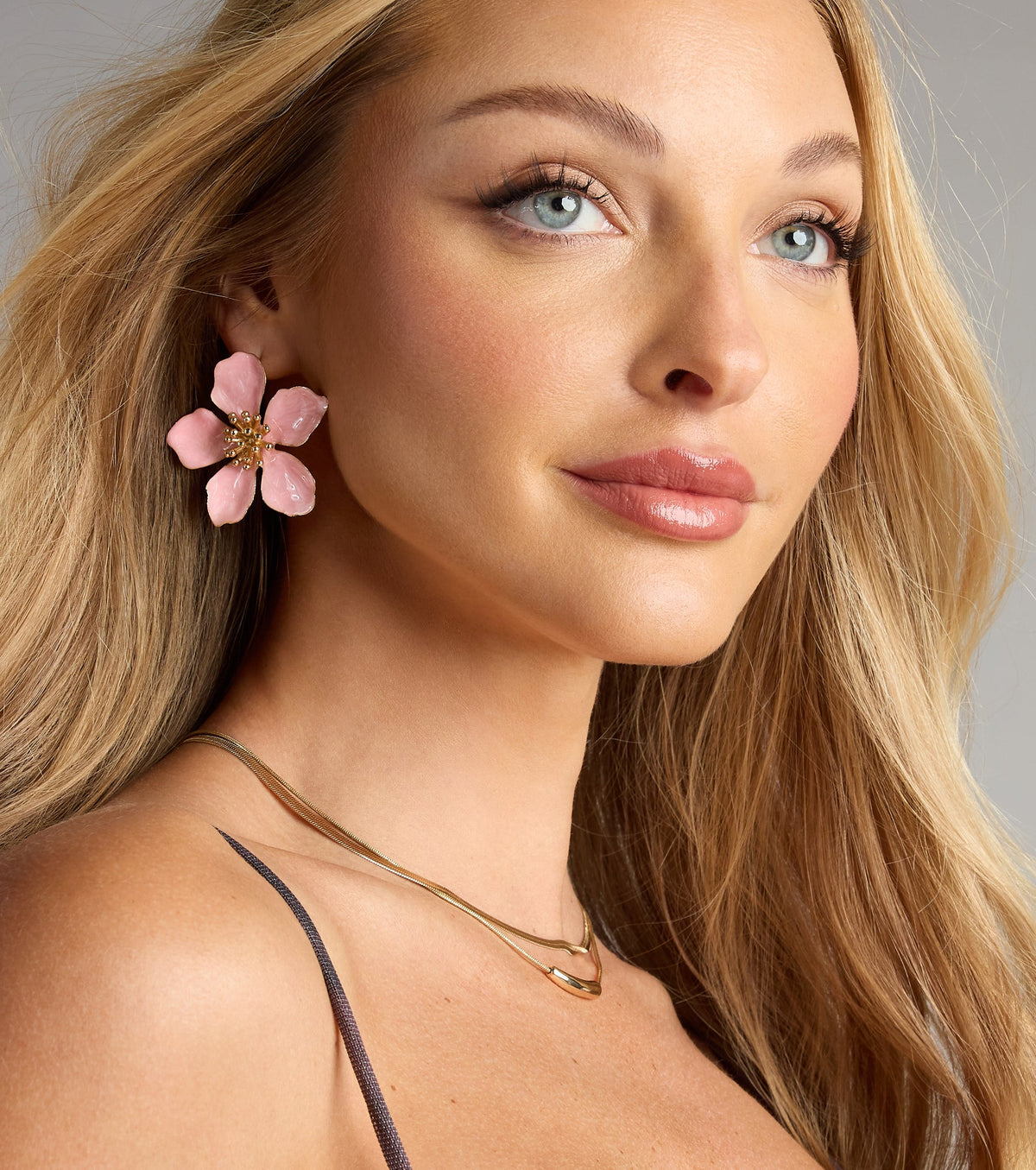 Pendientes de botón florales Bloom Babe – Joyería floral elegante para el día a día
