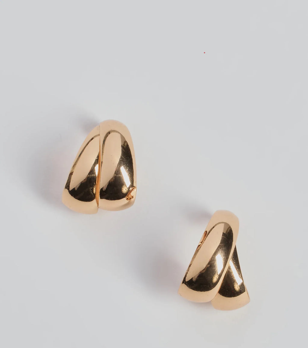 Pendientes de aro abiertos curvados de diseño elegante