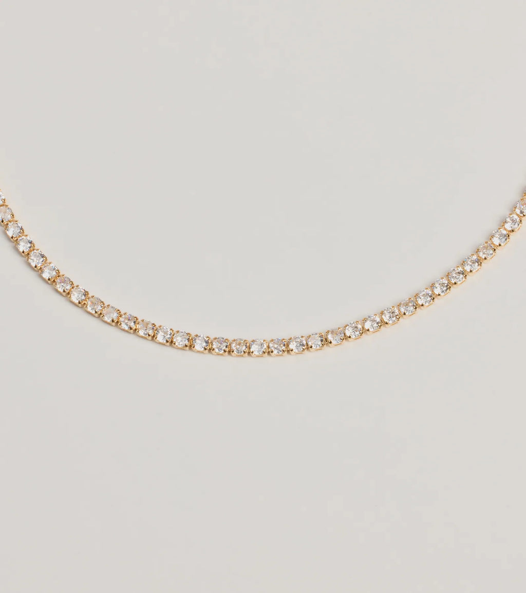 Elegante collar de tenis con circonitas cúbicas brillantes