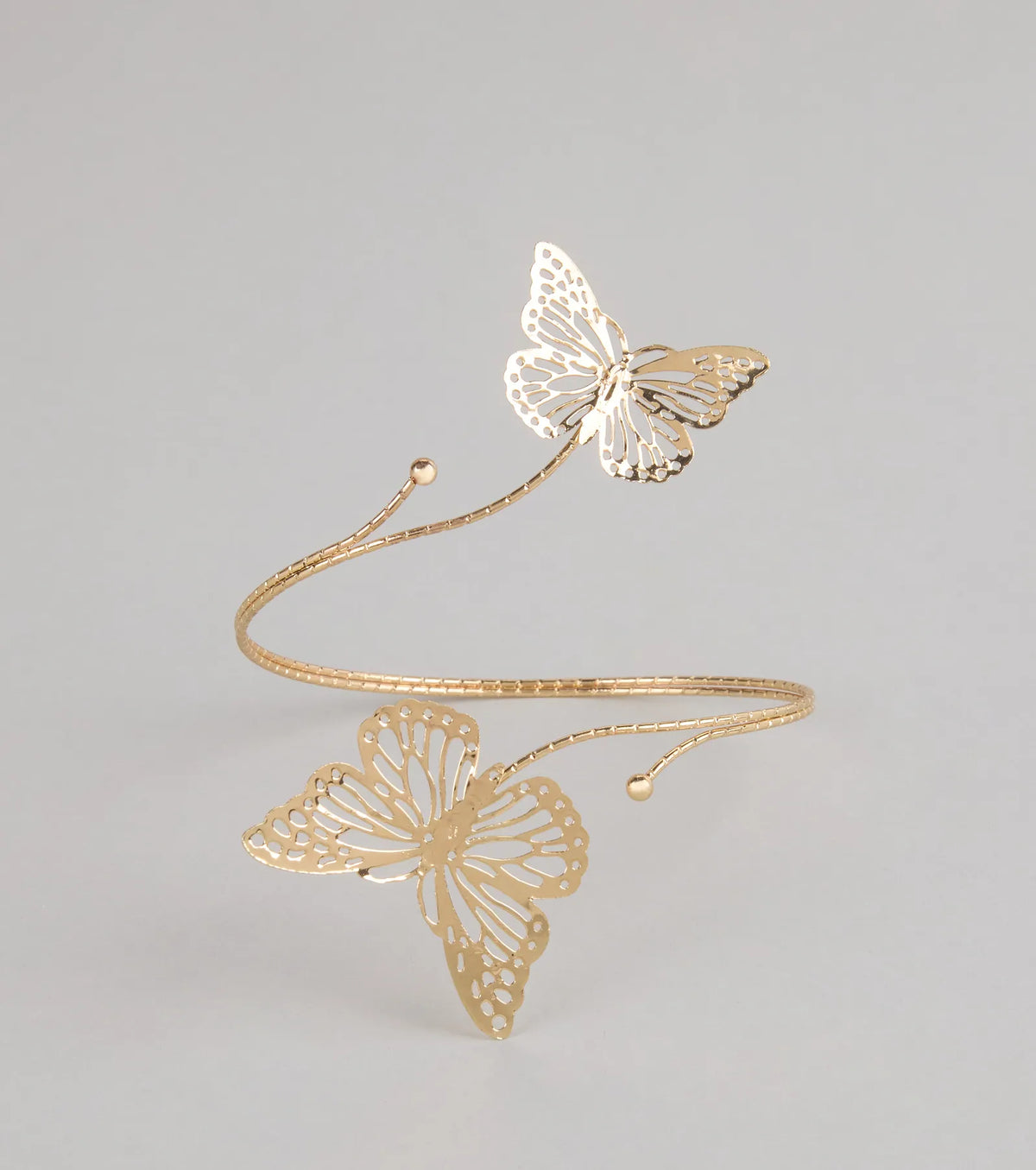 Brazalete para el brazo con mariposa etérea – Joyería llamativa, ligera y elegante