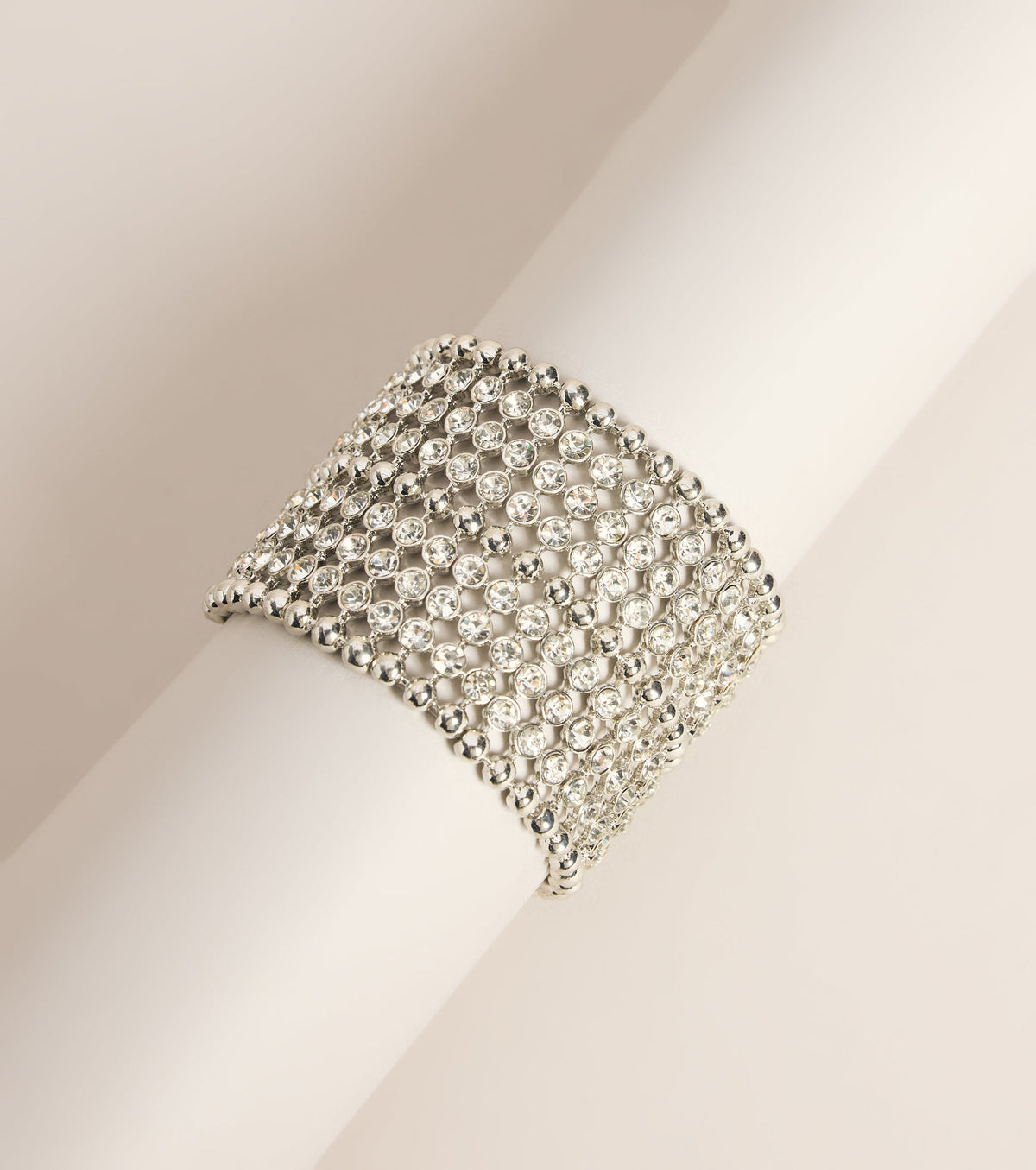 Pulsera elástica de strass Atrapada en el brillo