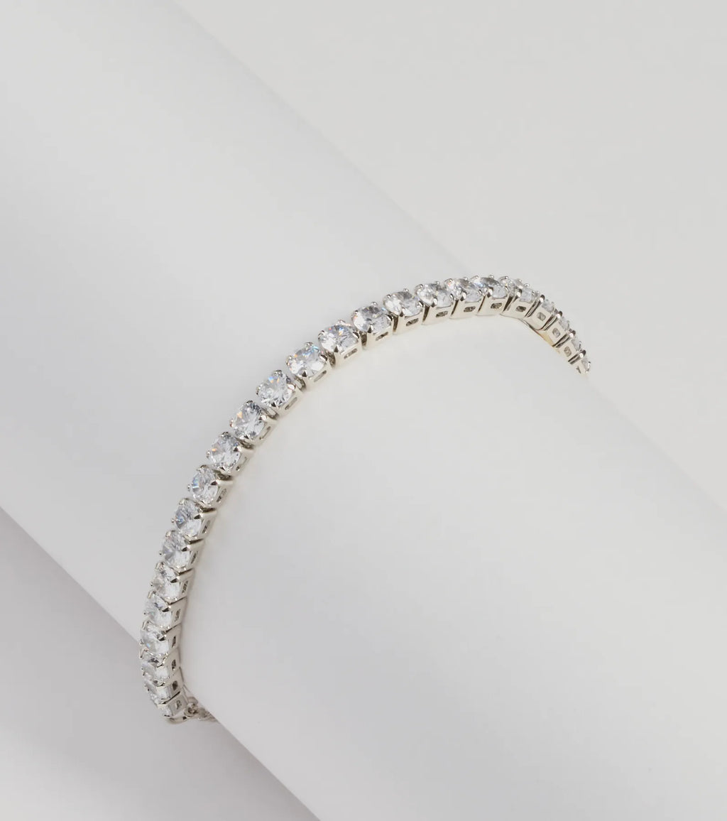 Pulsera deslizante de circonita cúbica Brillo inolvidable