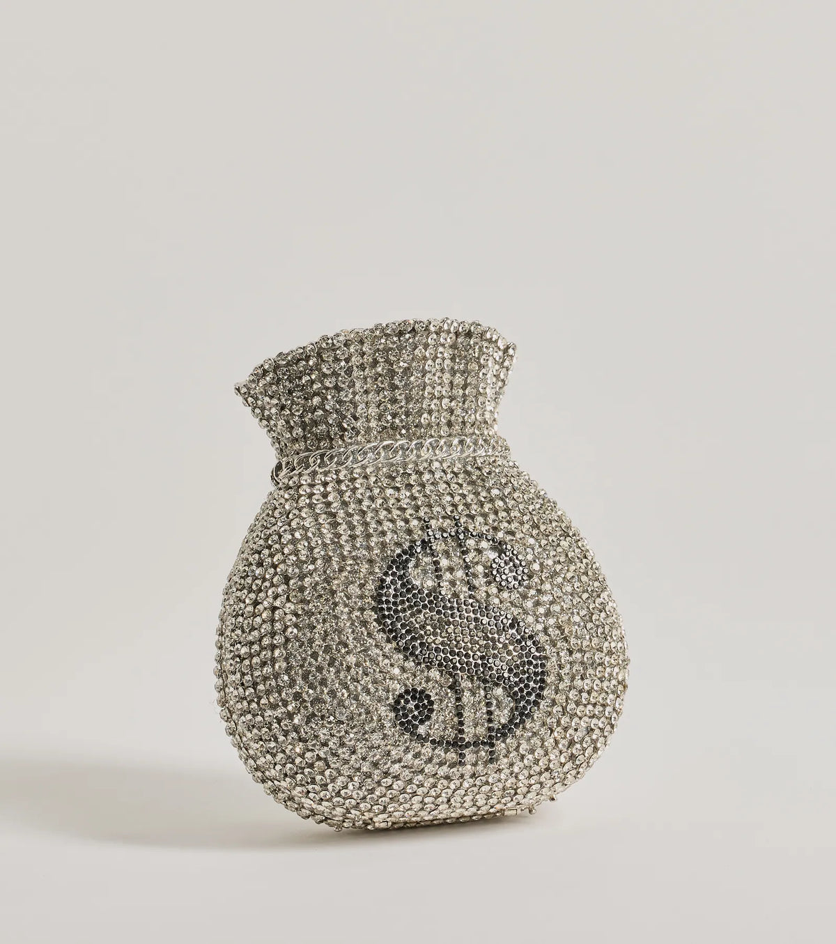 Cartera de mano glamurosa con pedrería Consigue ese dinero