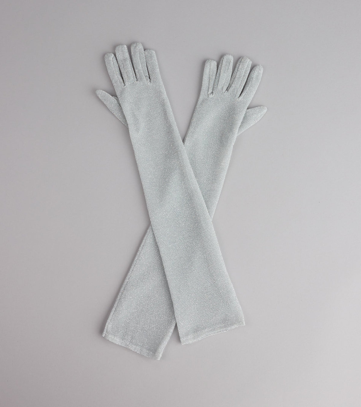 Guantes largos de malla con purpurina brillante Shine On