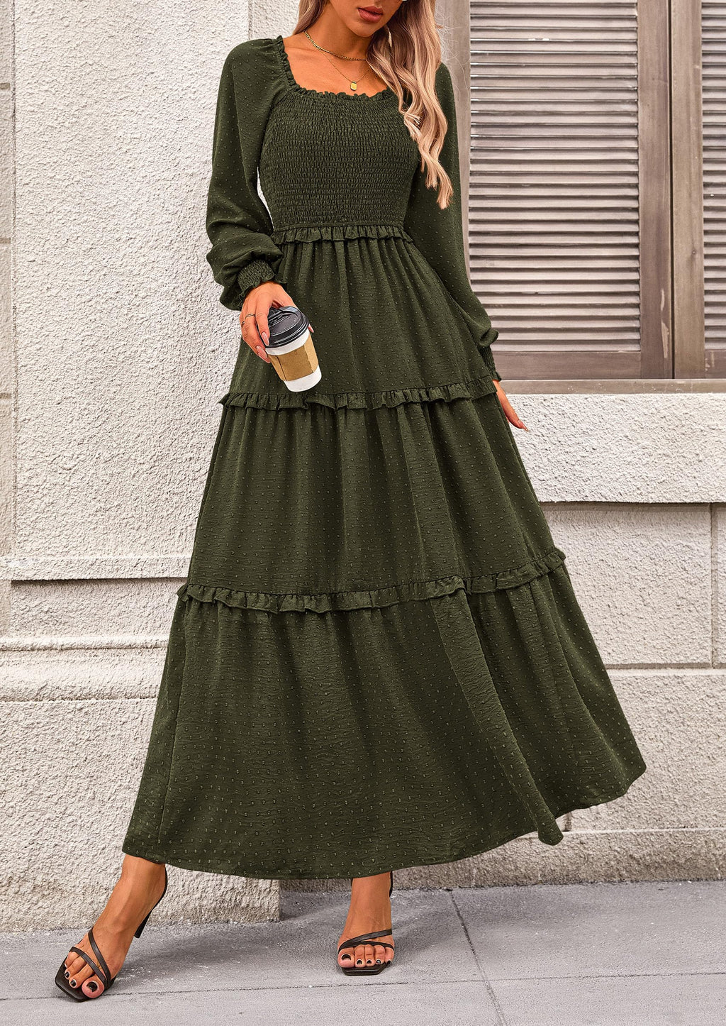 Vestido largo de plumetis