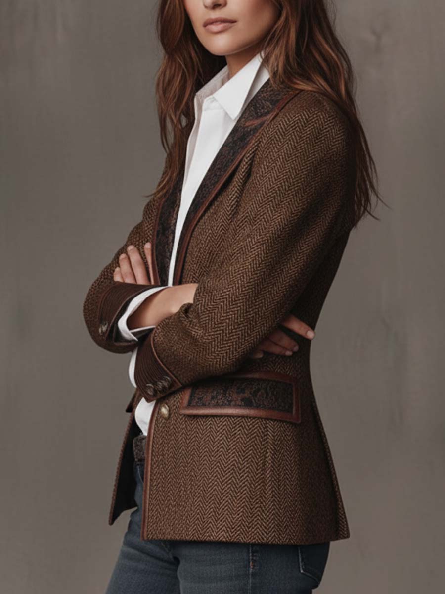 Blazer estampado chevron