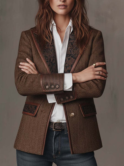 Blazer estampado chevron