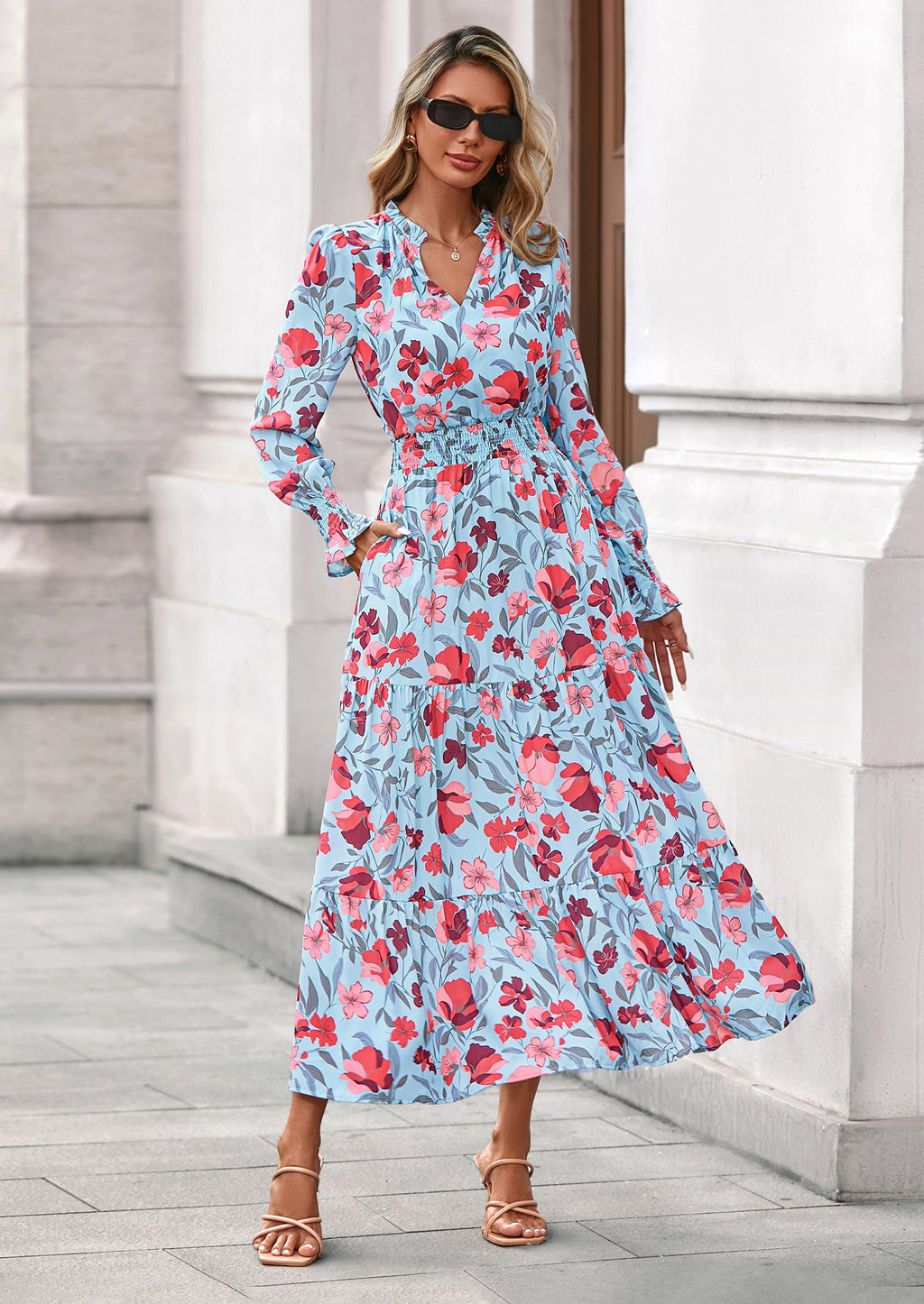 Vestido maxi floral
