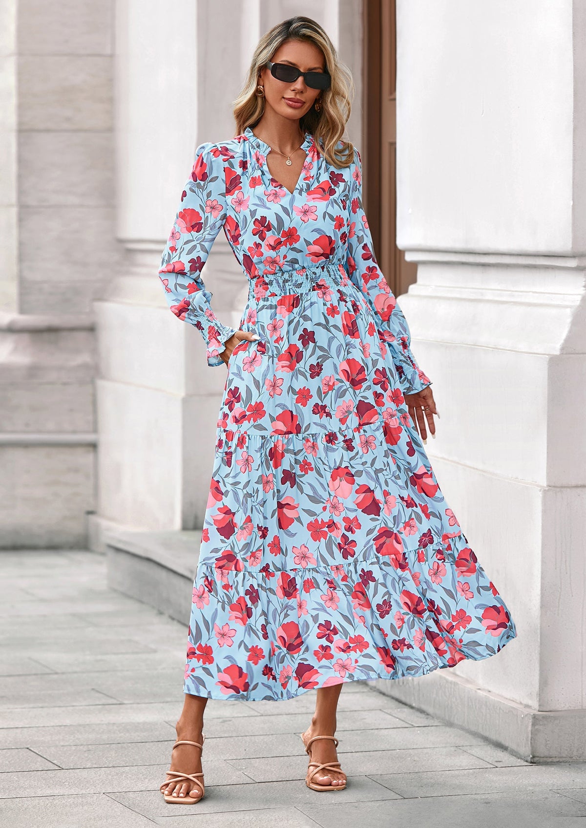 Vestido maxi floral