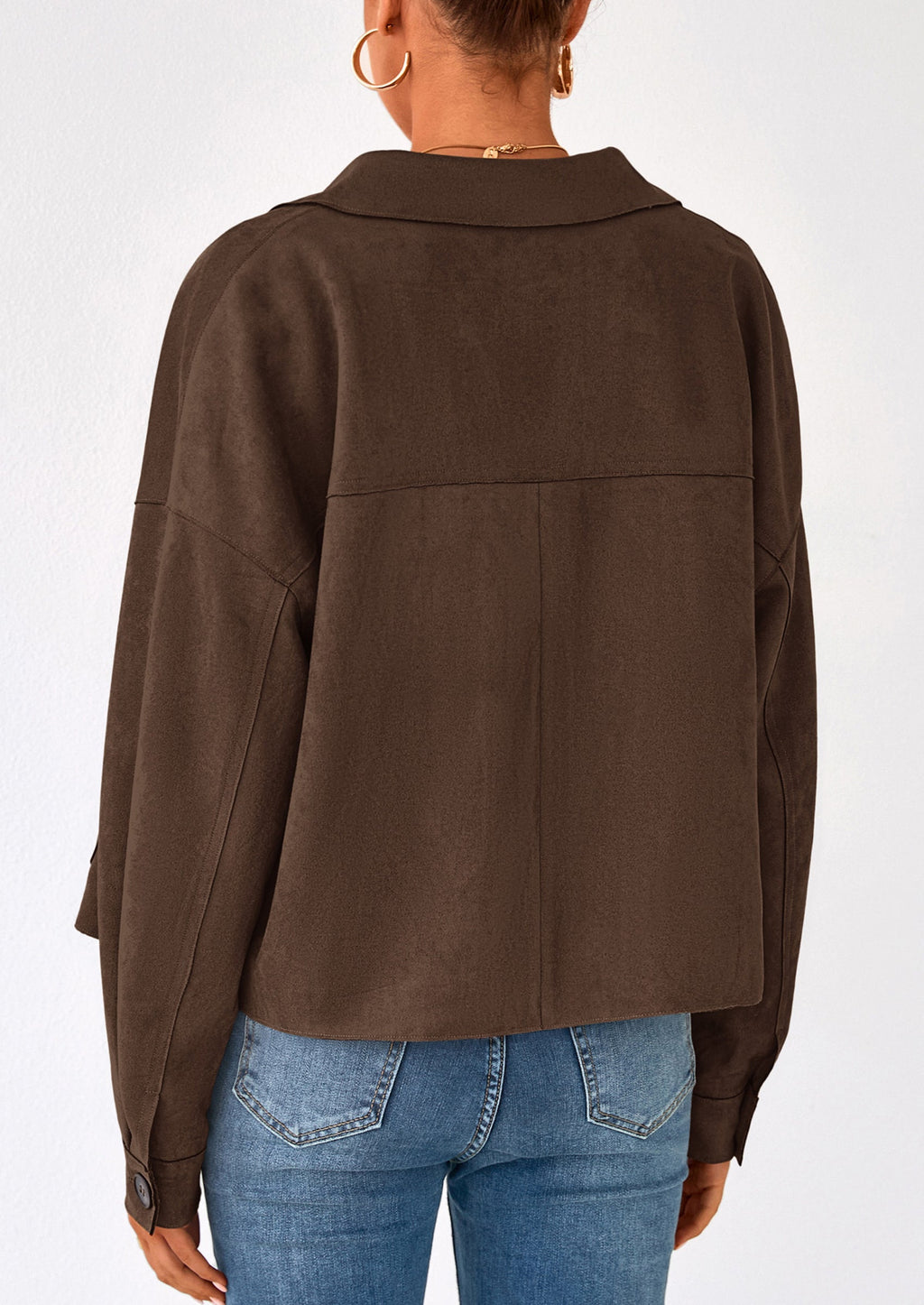 Chaqueta corta de gamuza