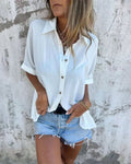 Camisa casual holgada de tela ligera