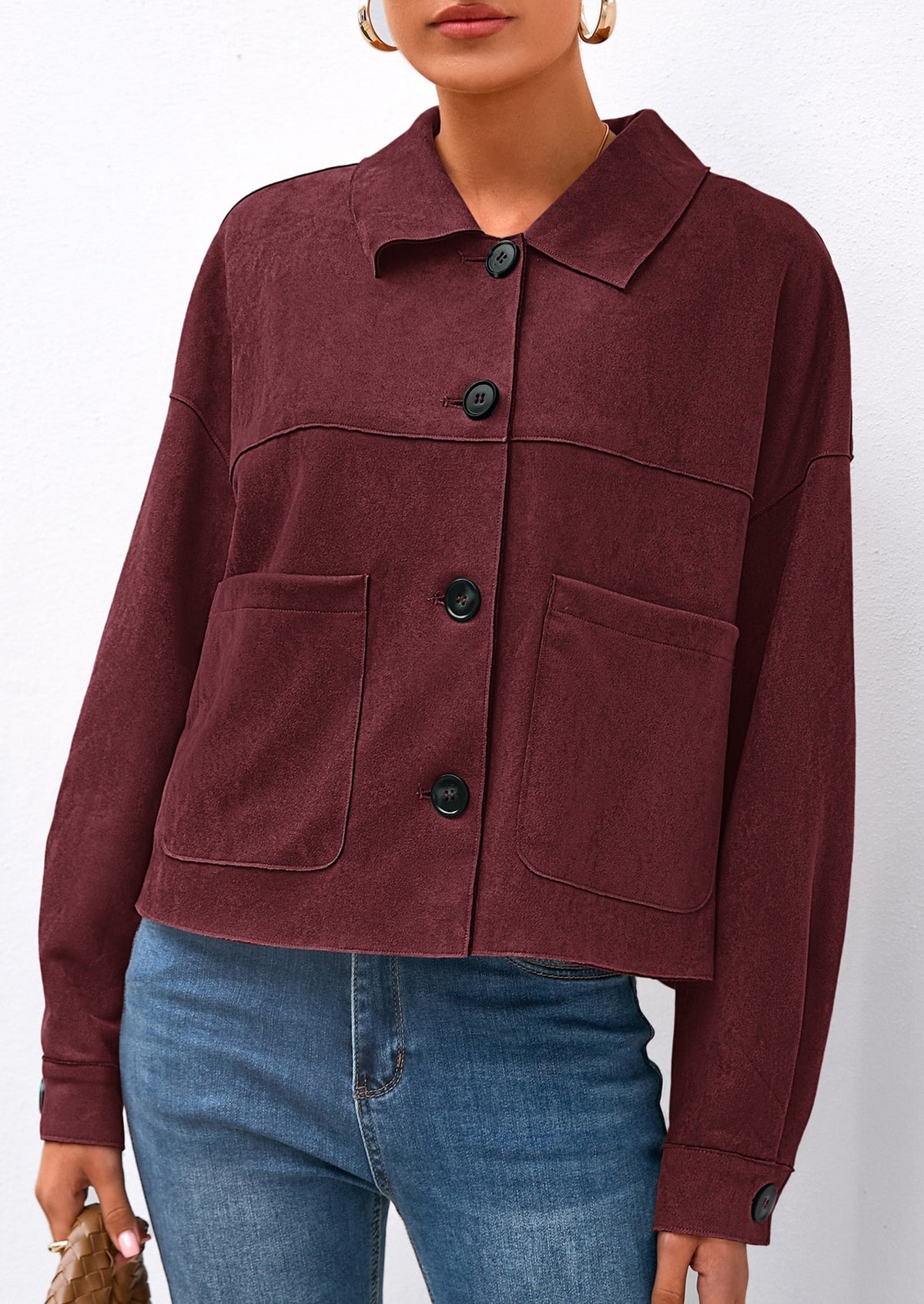 Chaqueta corta de gamuza