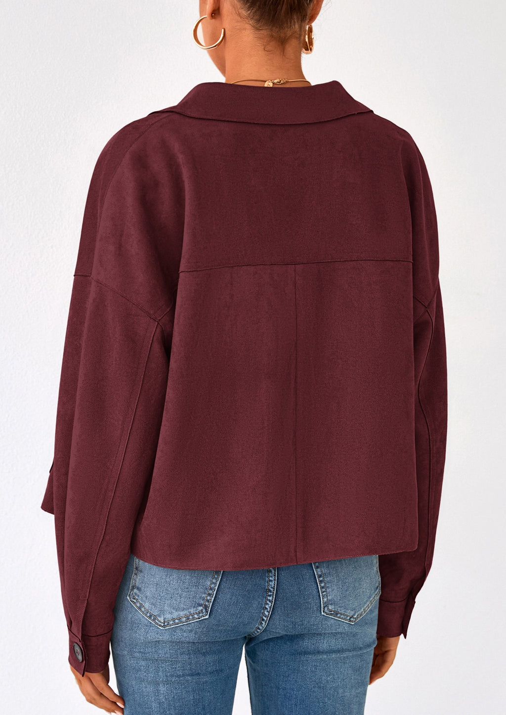 Chaqueta corta de gamuza
