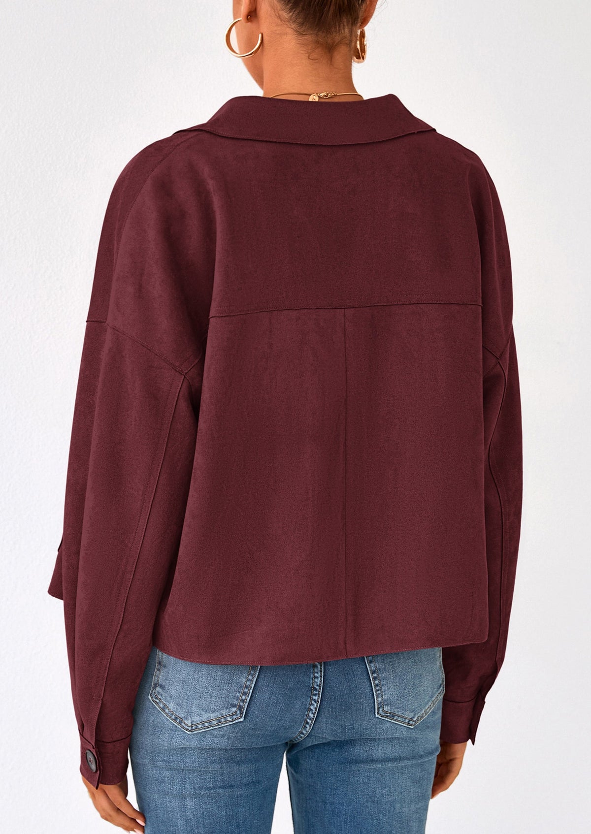 Chaqueta corta de gamuza