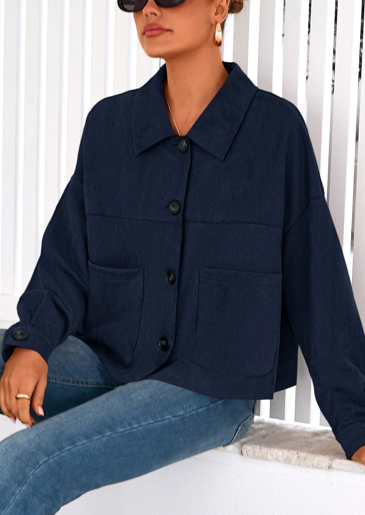 Chaqueta corta de gamuza