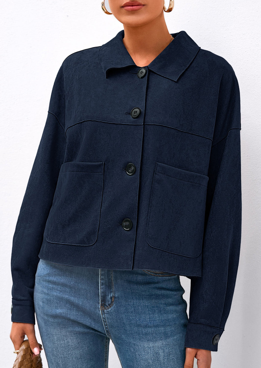 Chaqueta corta de gamuza