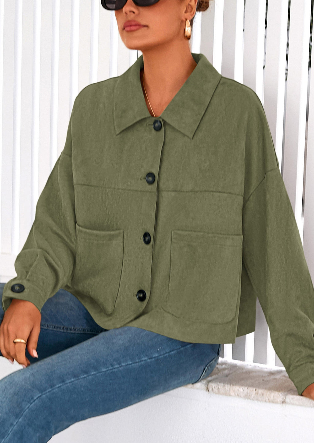 Chaqueta corta de gamuza