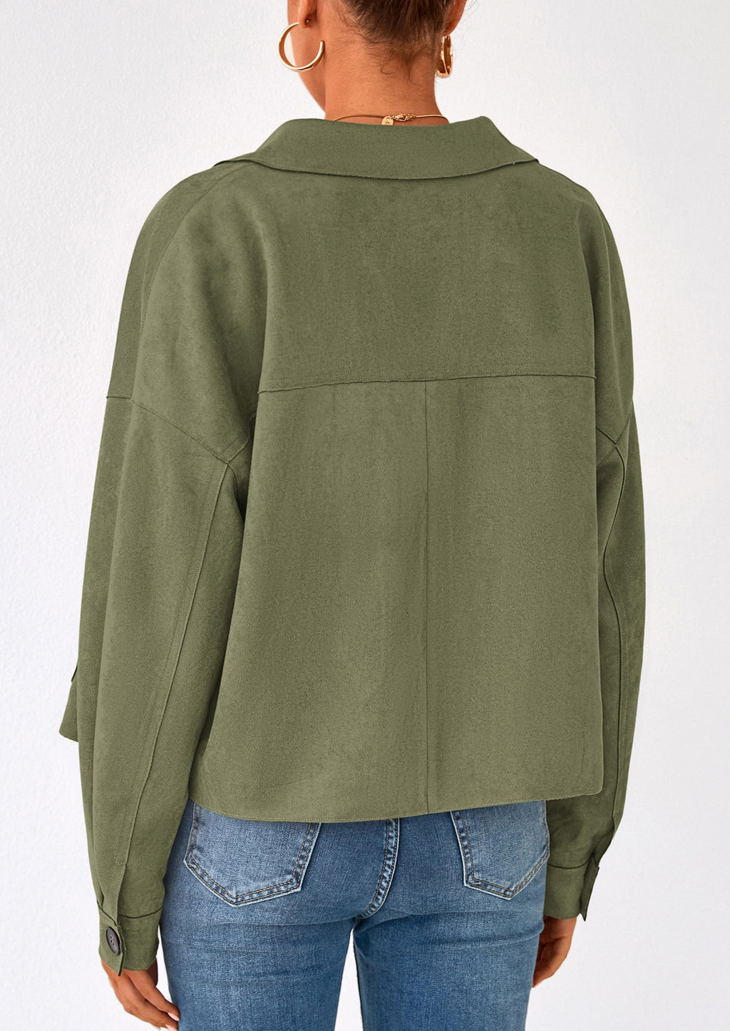 Chaqueta corta de gamuza