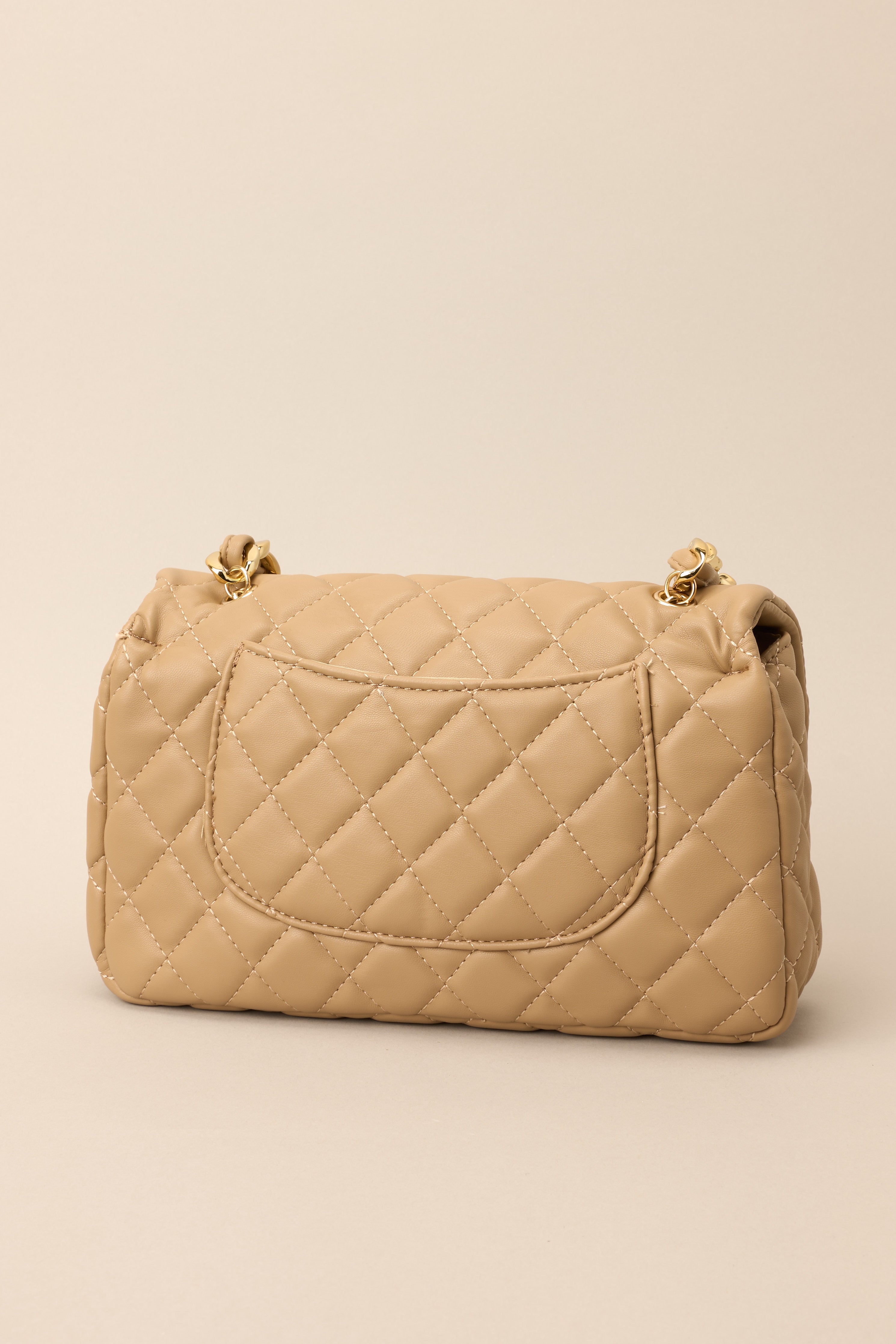Bolso acolchado tostado