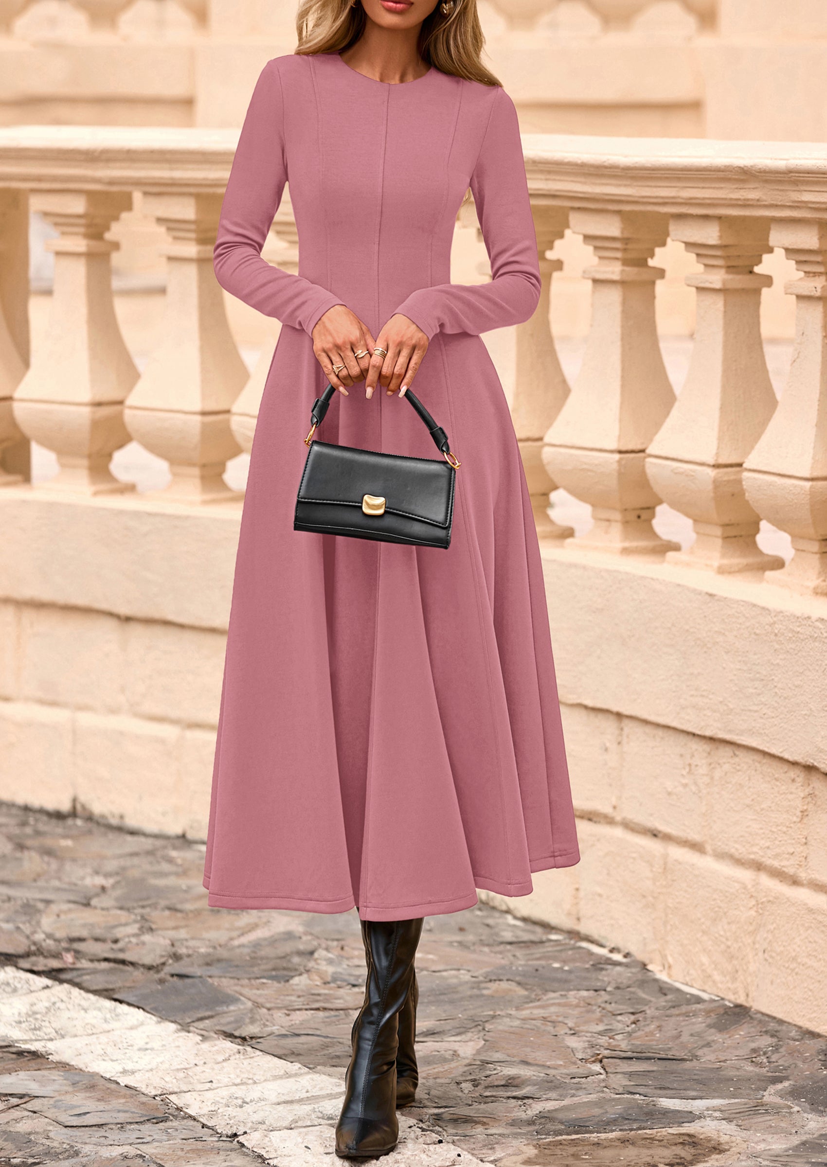 Vestido midi con vuelo