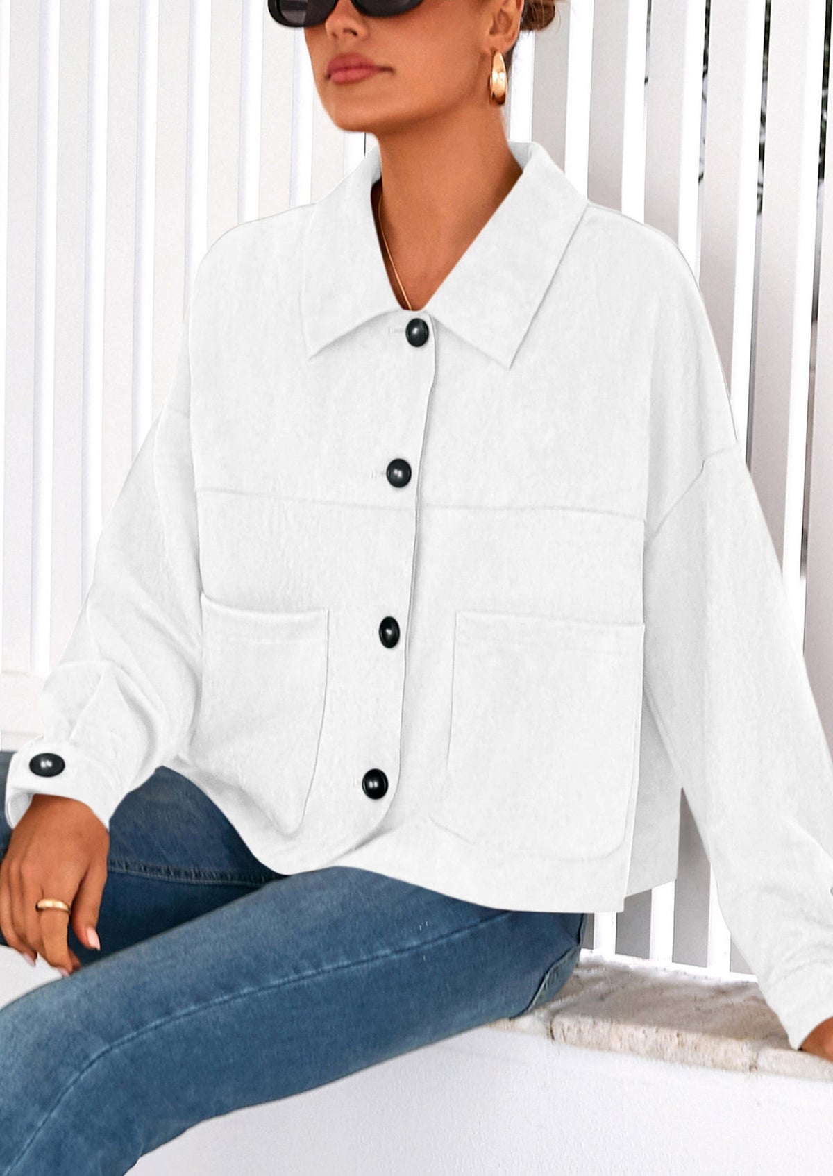 Chaqueta corta de gamuza