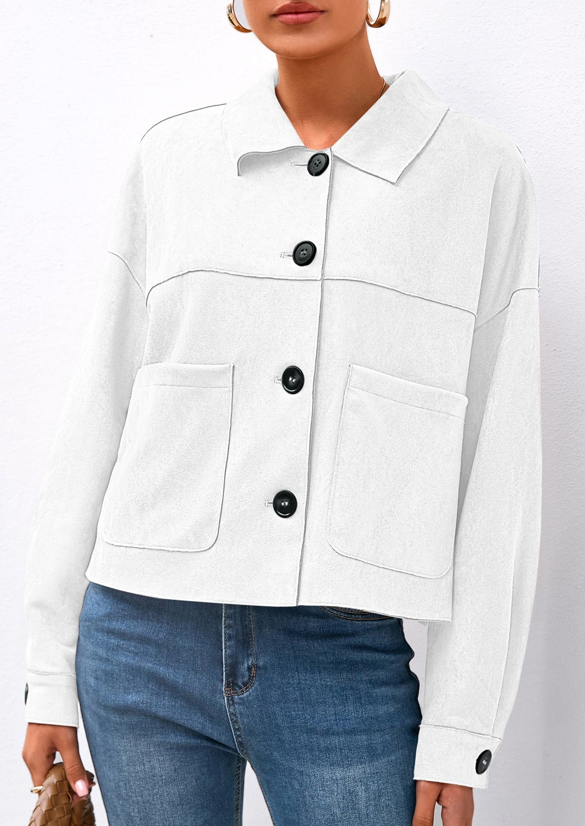 Chaqueta corta de gamuza