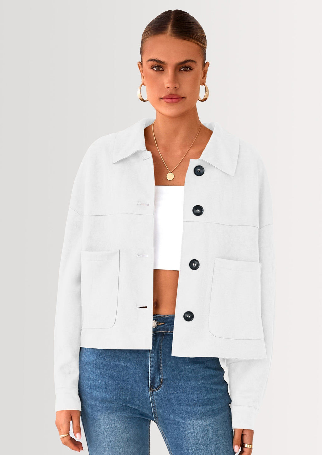 Chaqueta corta de gamuza