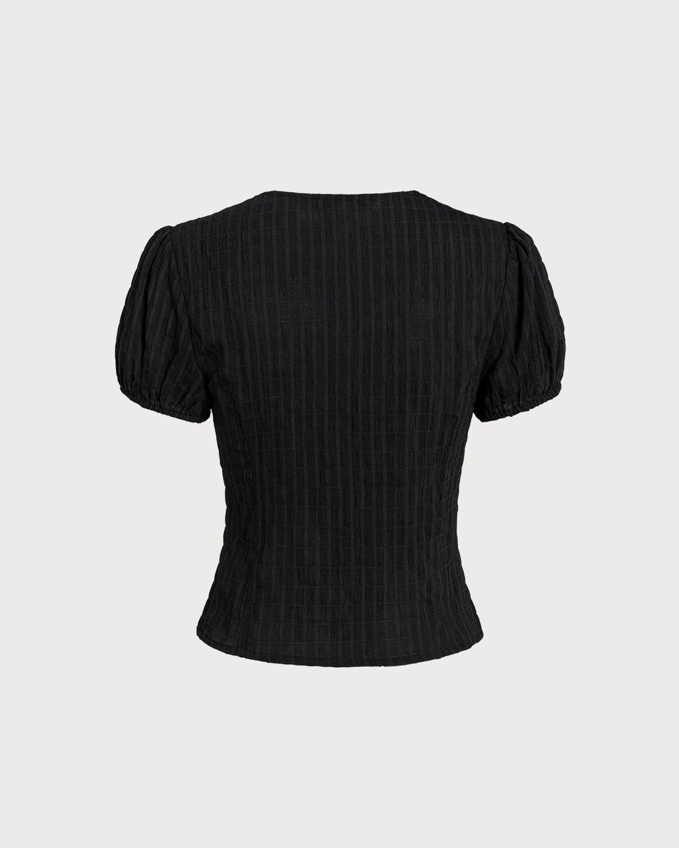 Blusa jacquard negra