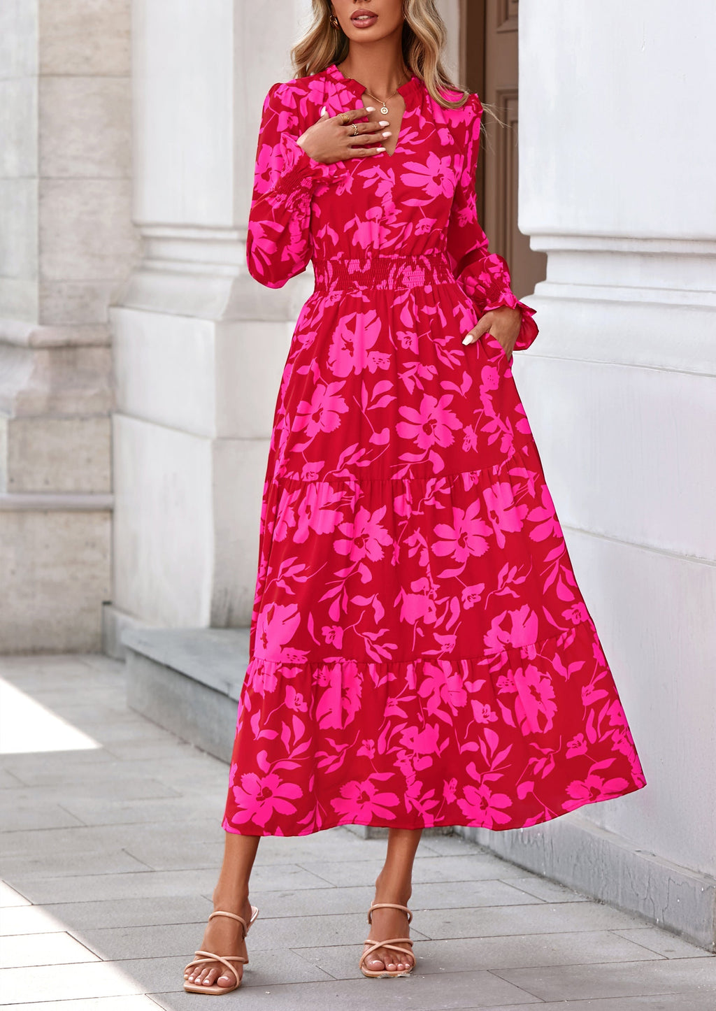 Vestido maxi floral