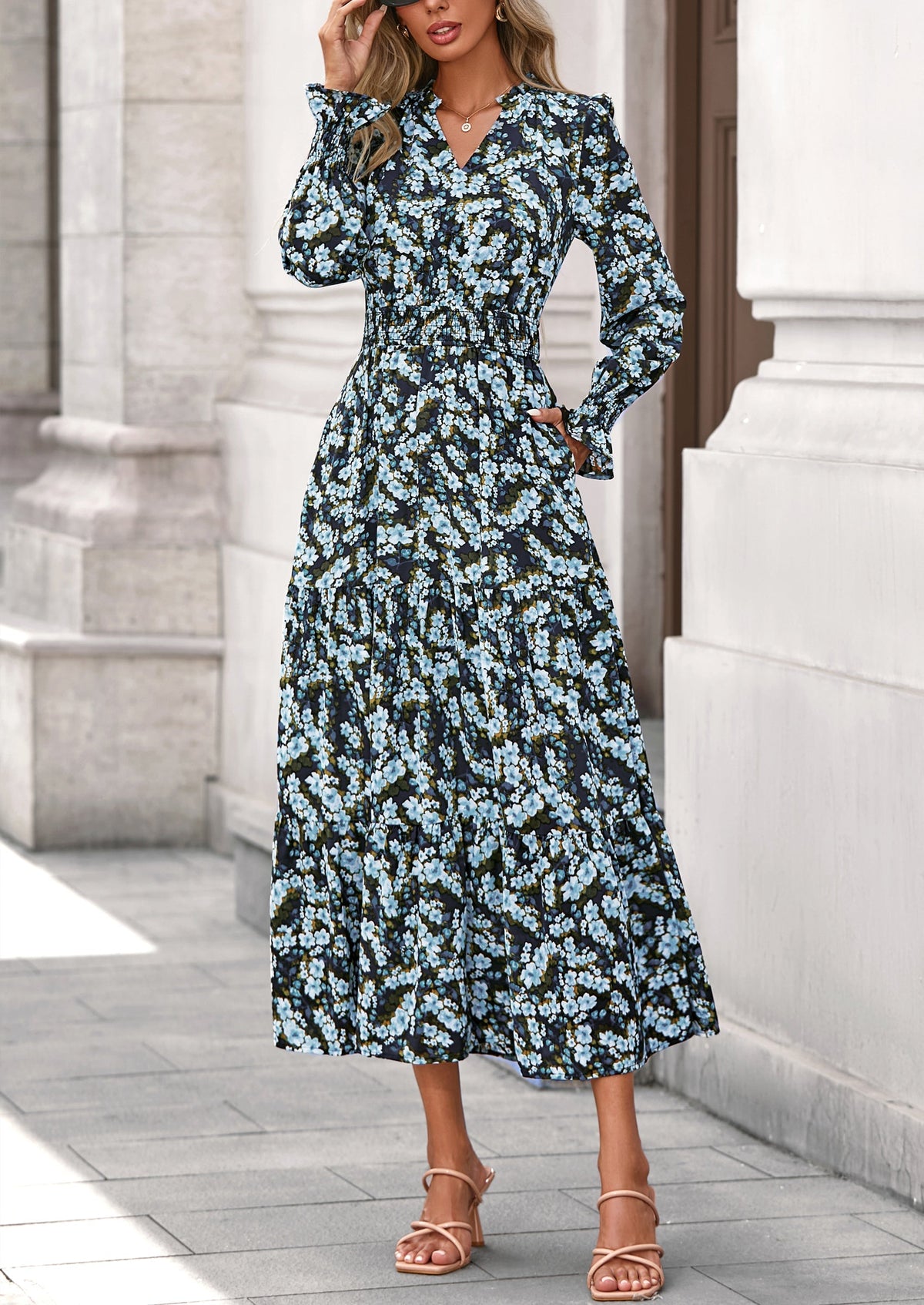 Vestido maxi floral