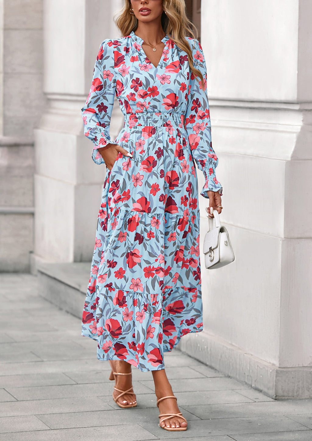 Vestido maxi floral