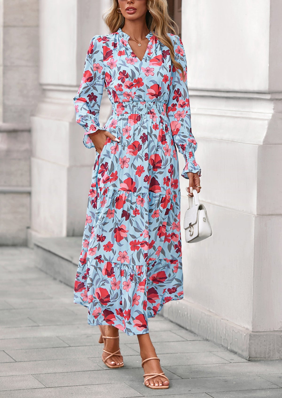 Vestido maxi floral