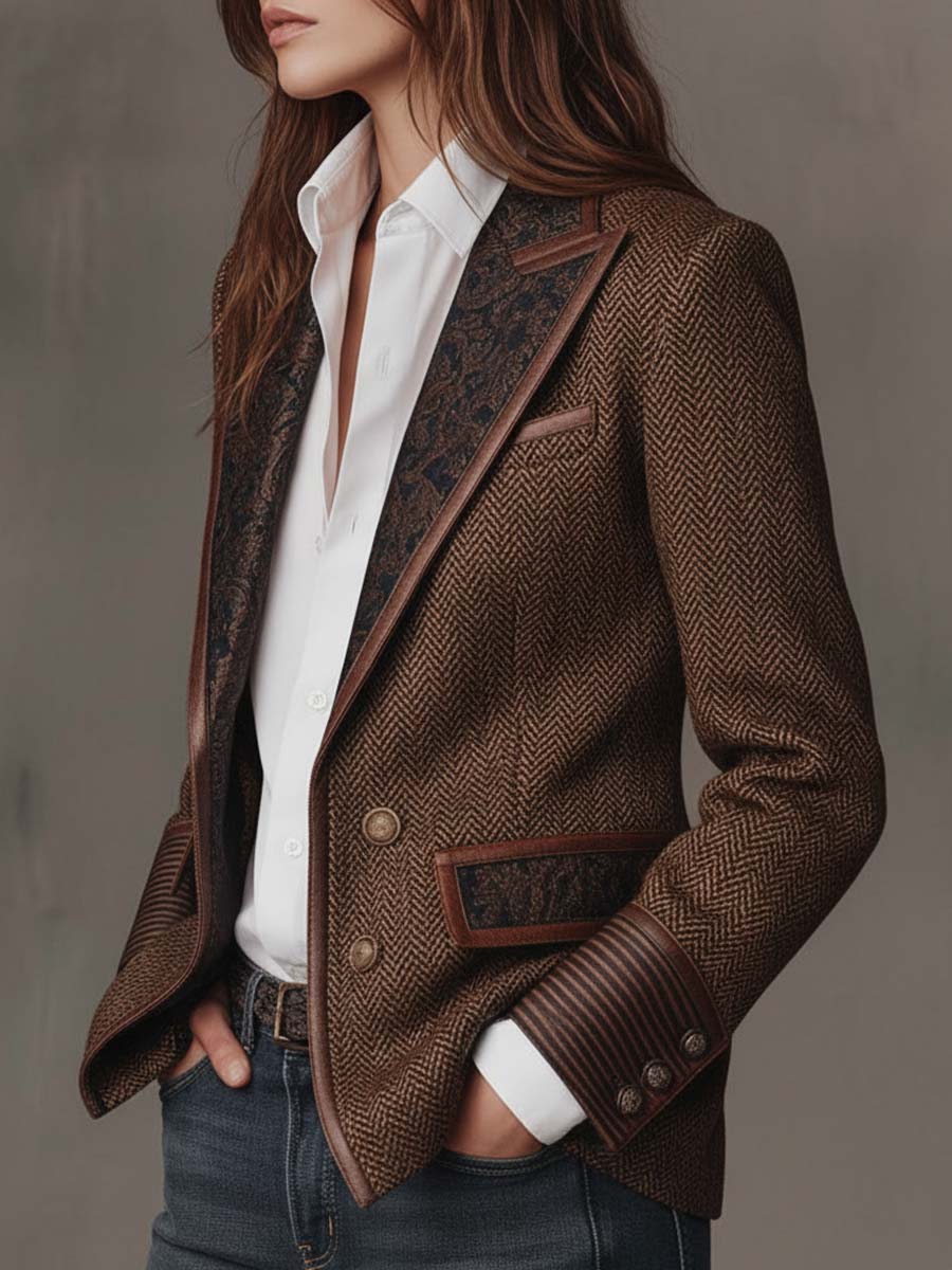 Blazer estampado chevron