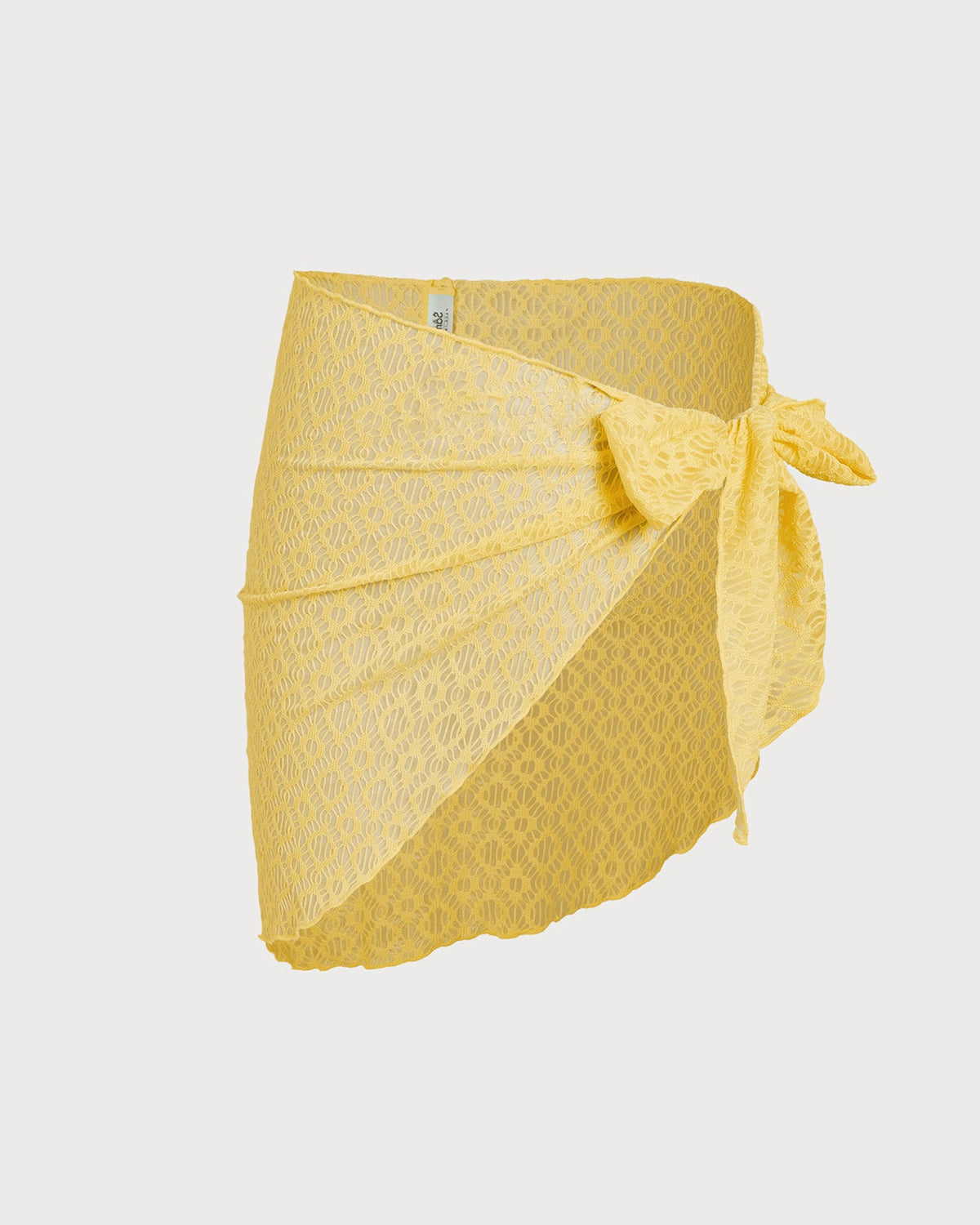 Conjunto de bikini jacquard texturizado amarillo sol