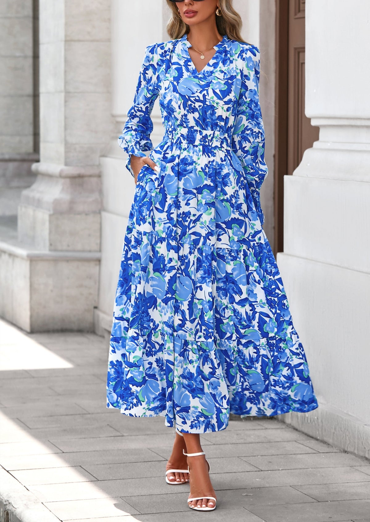 Vestido maxi floral