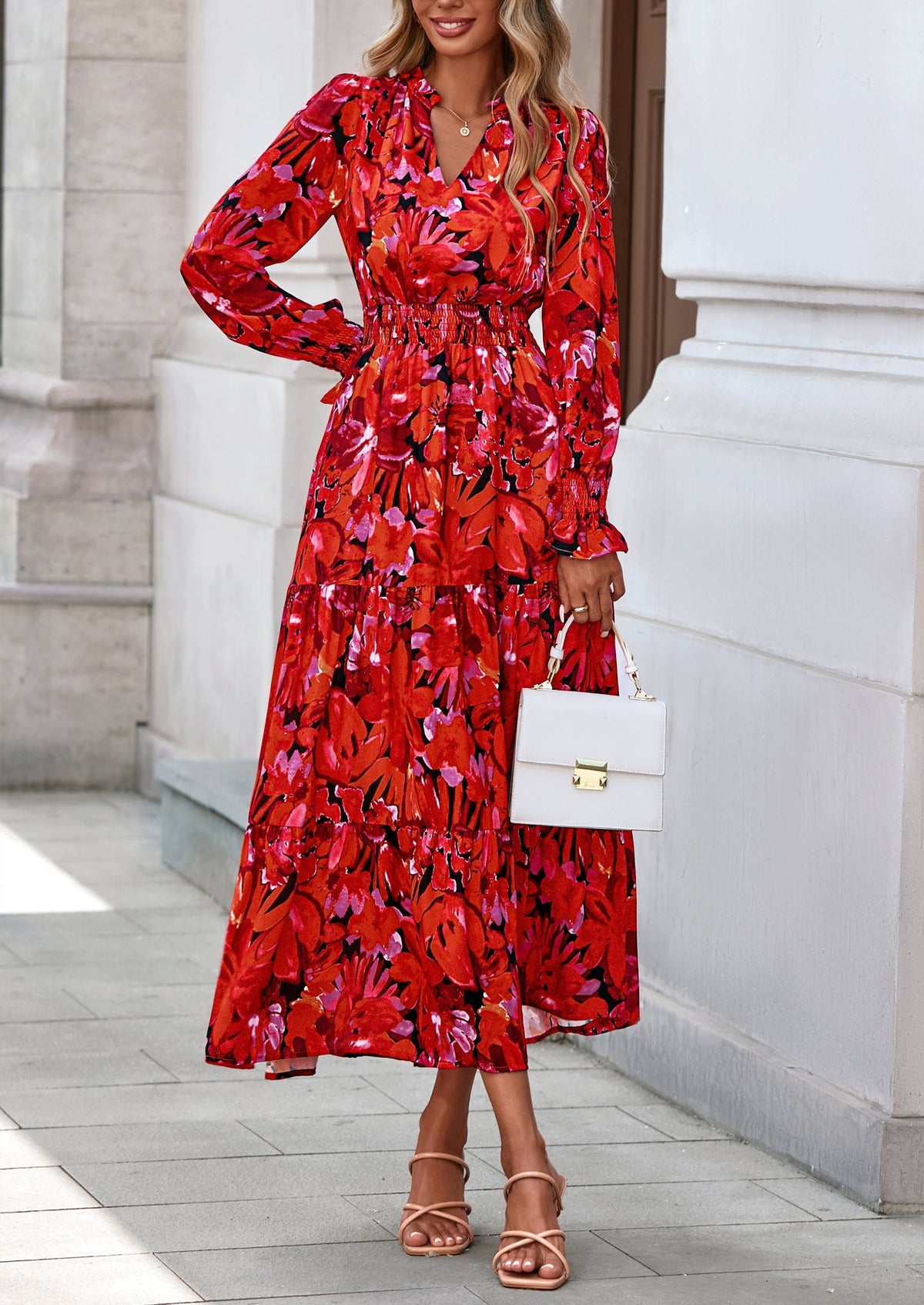 Vestido maxi floral
