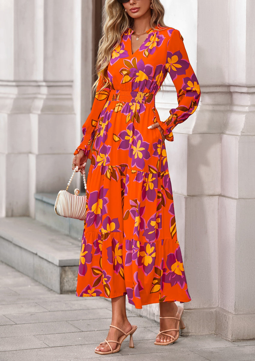 Vestido maxi floral