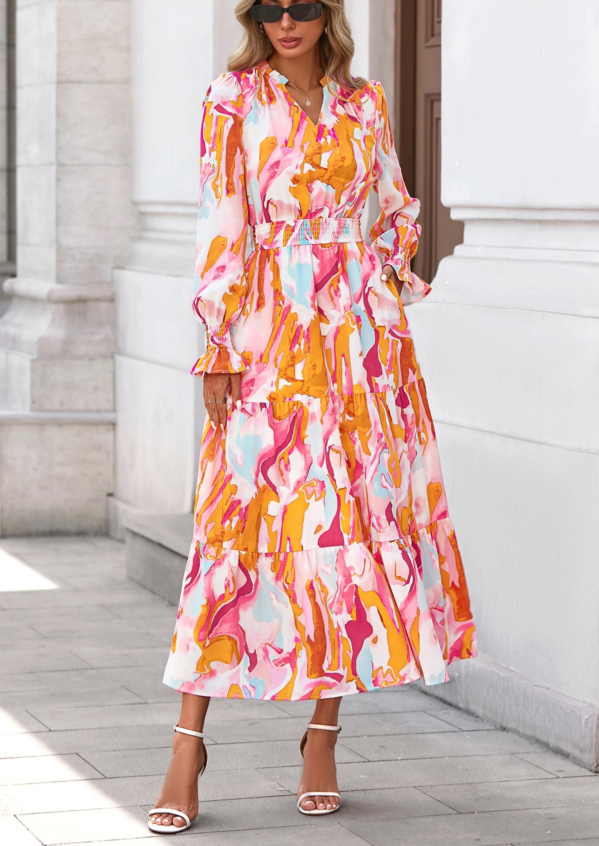 Vestido maxi floral