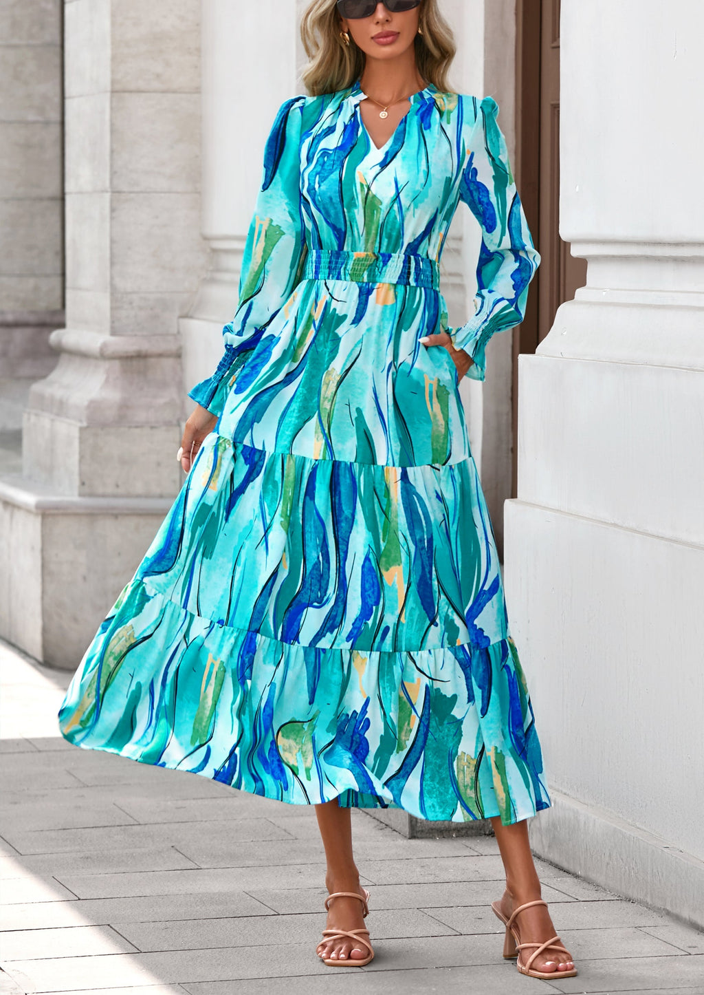 Vestido maxi floral
